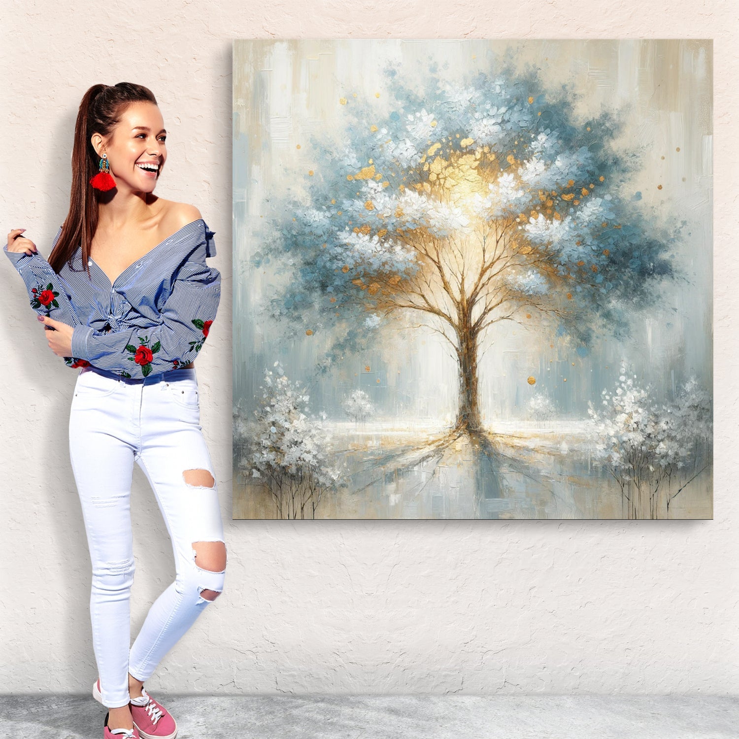 Canvas Print: Mystic Tree wall art with nature-inspired artwork - product view 4
