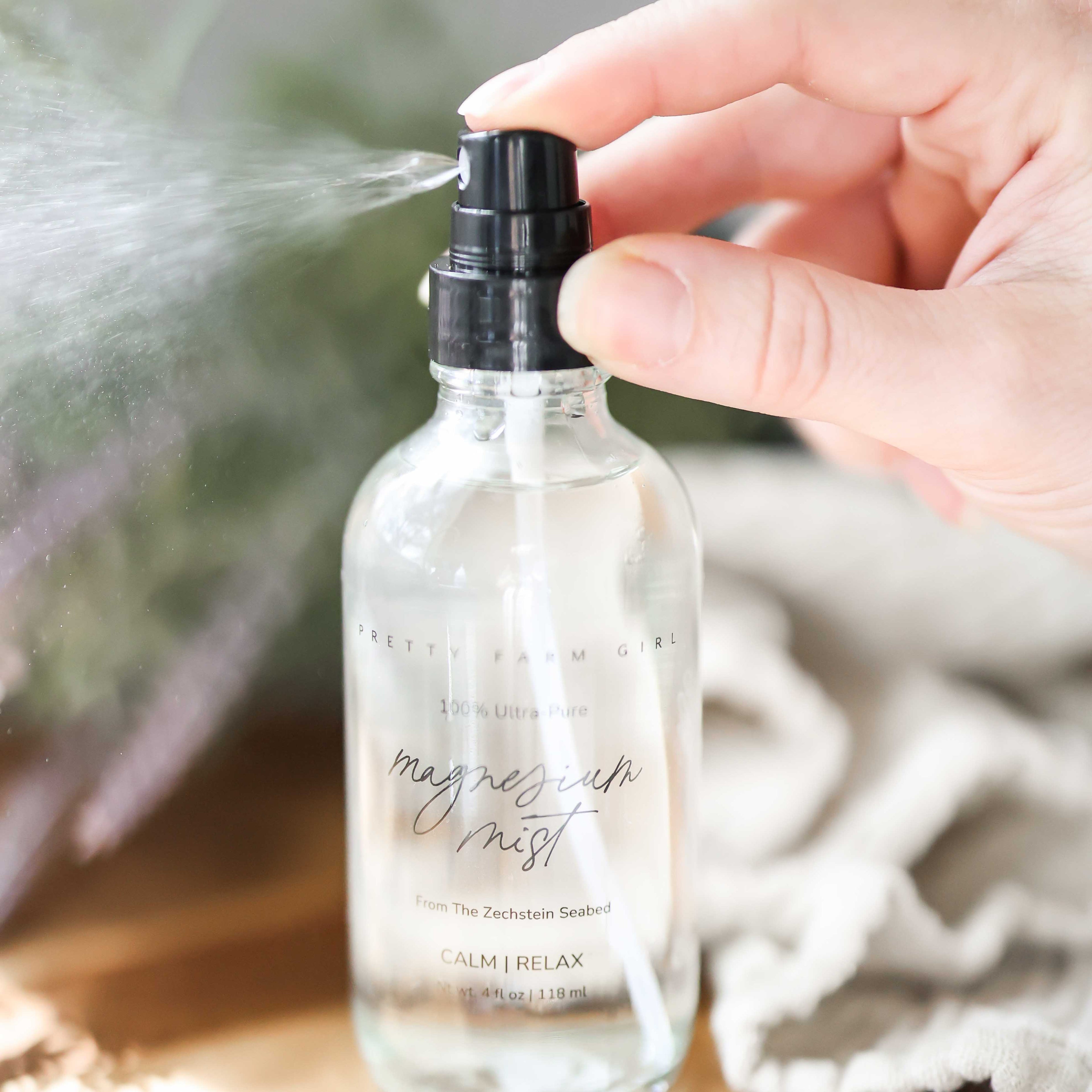 Magnesium Mist Body Spray toner with nature-inspired artwork - product view 2
