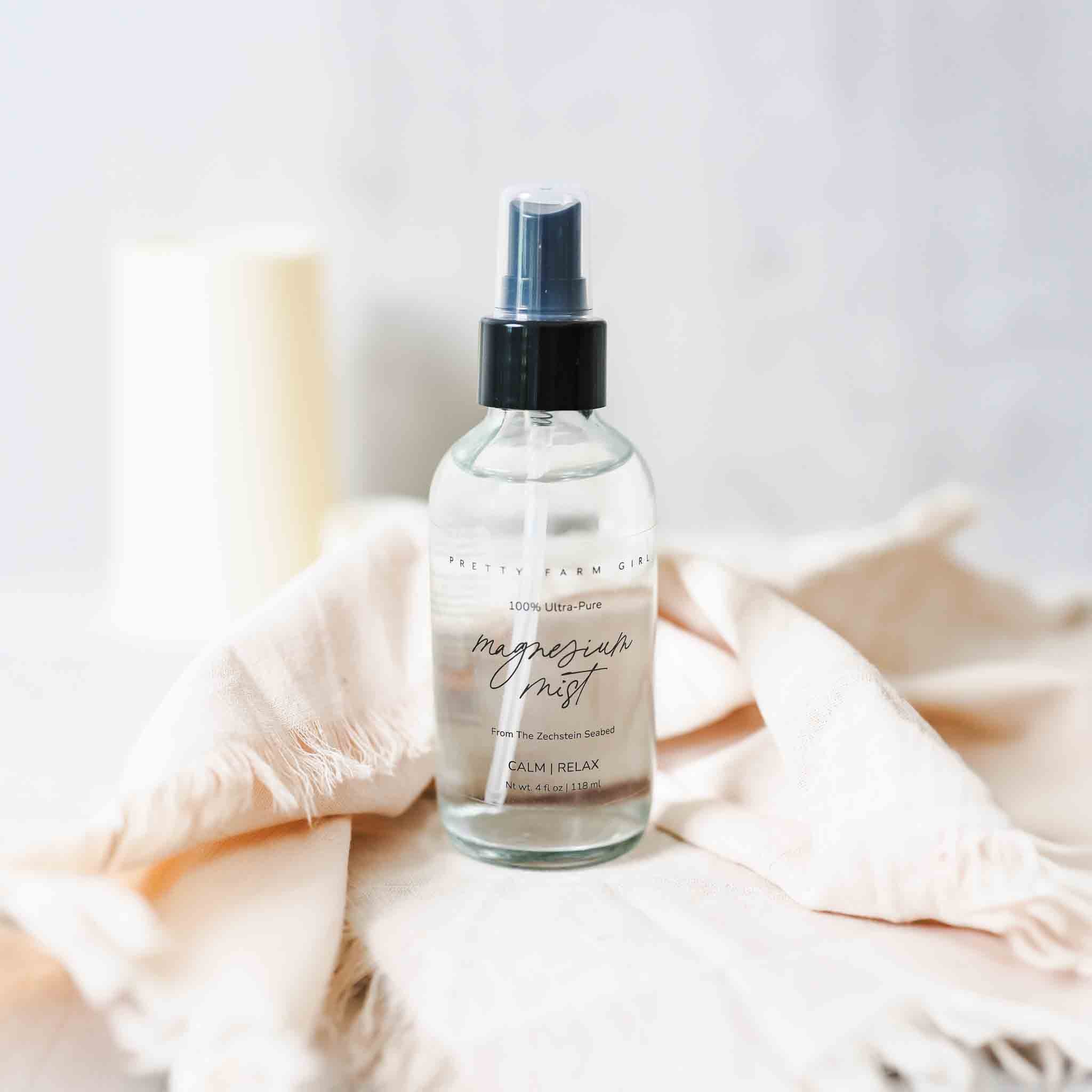 Magnesium Mist Body Spray toner with nature-inspired artwork