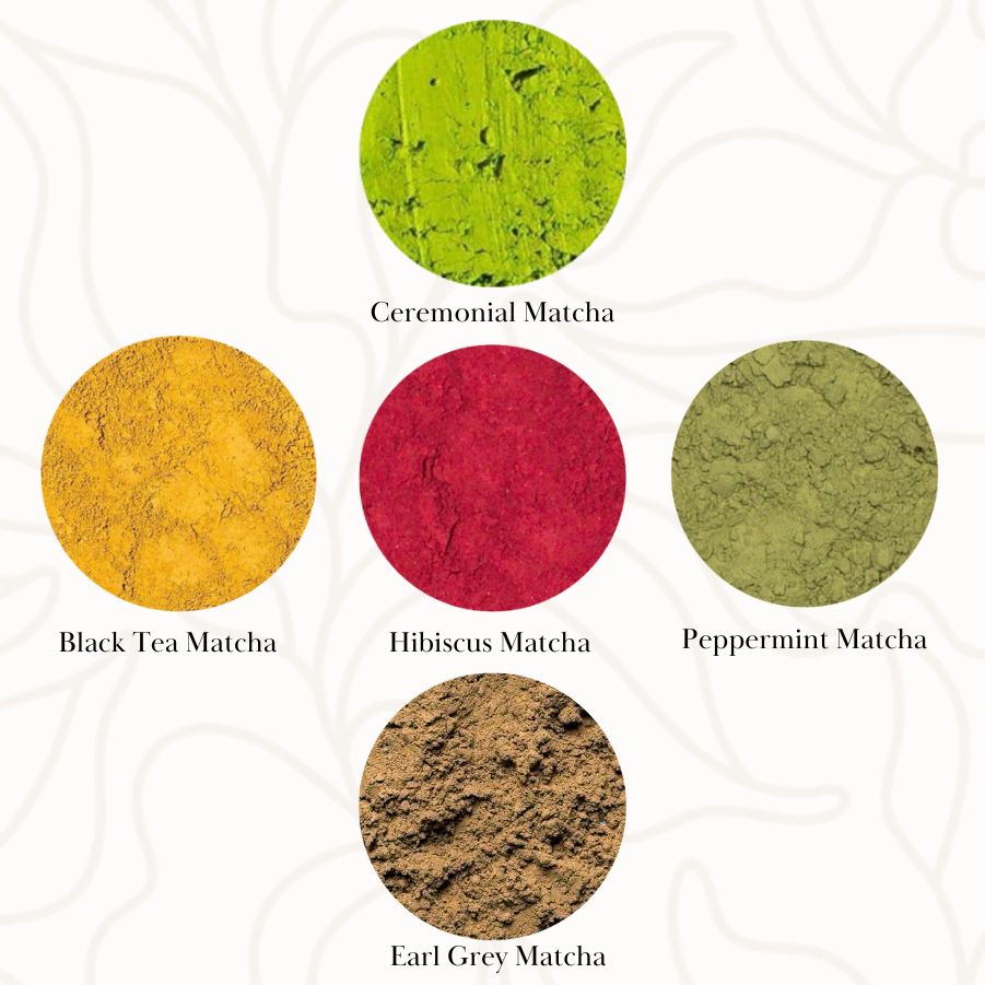Matcha Sampler matcha with nature-inspired artwork