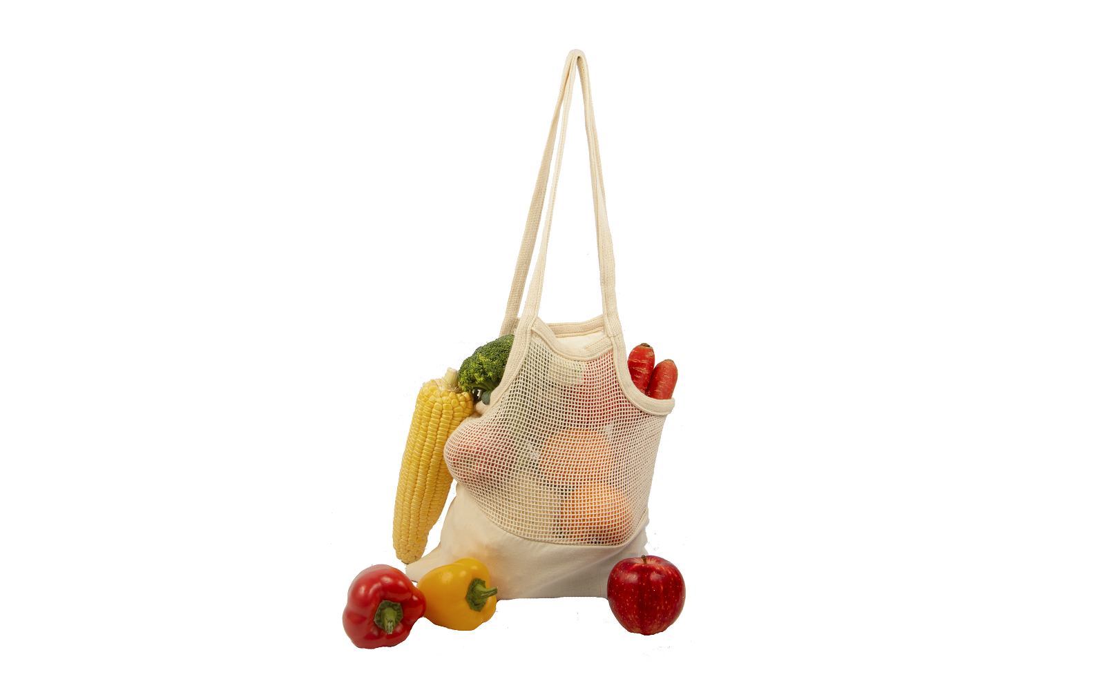 Mesh & Fabric Tote Bag beach totes with nature-inspired artwork