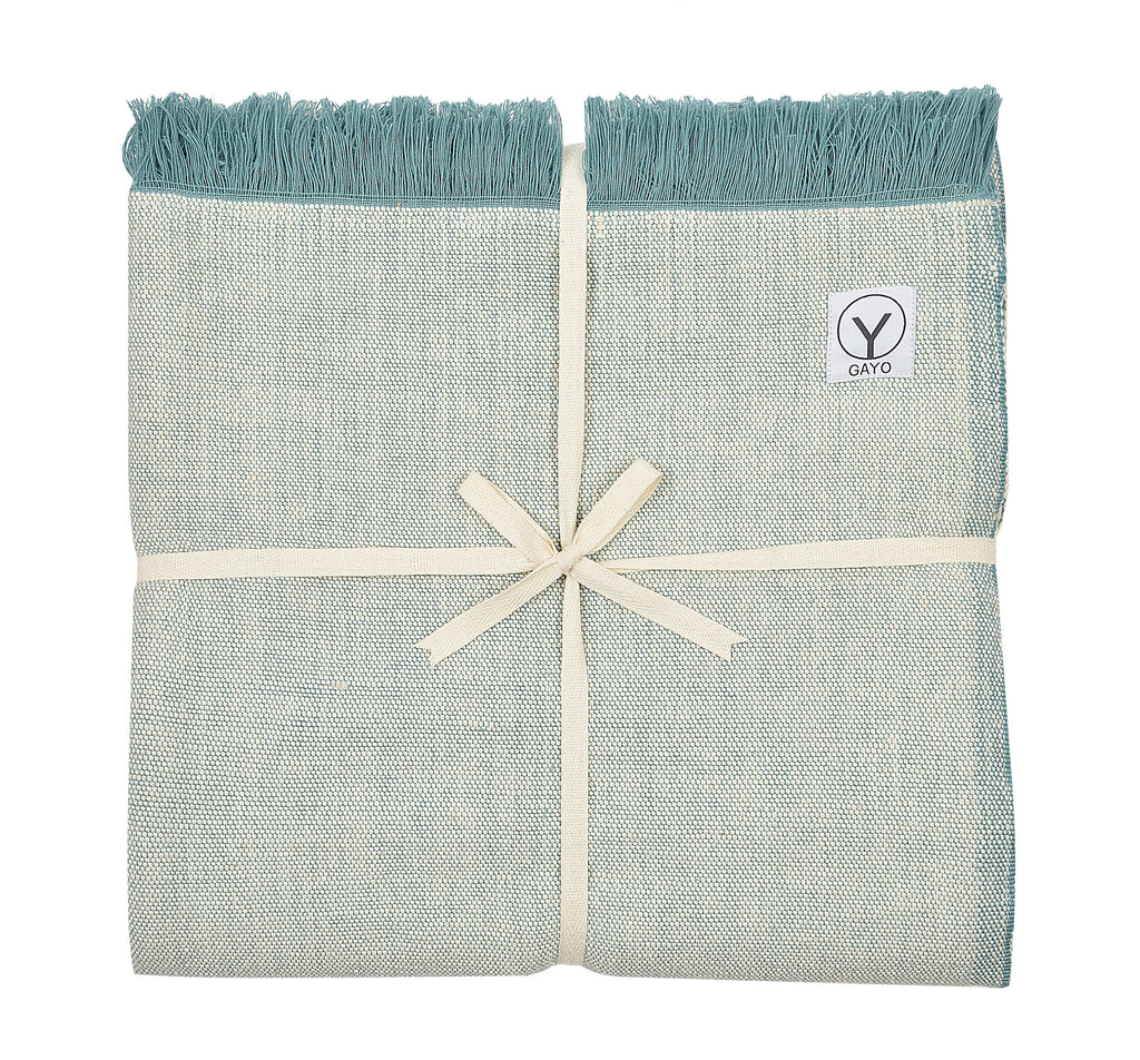 Organic Cotton Yoga Blanket home decor with nature-inspired artwork - product view 5