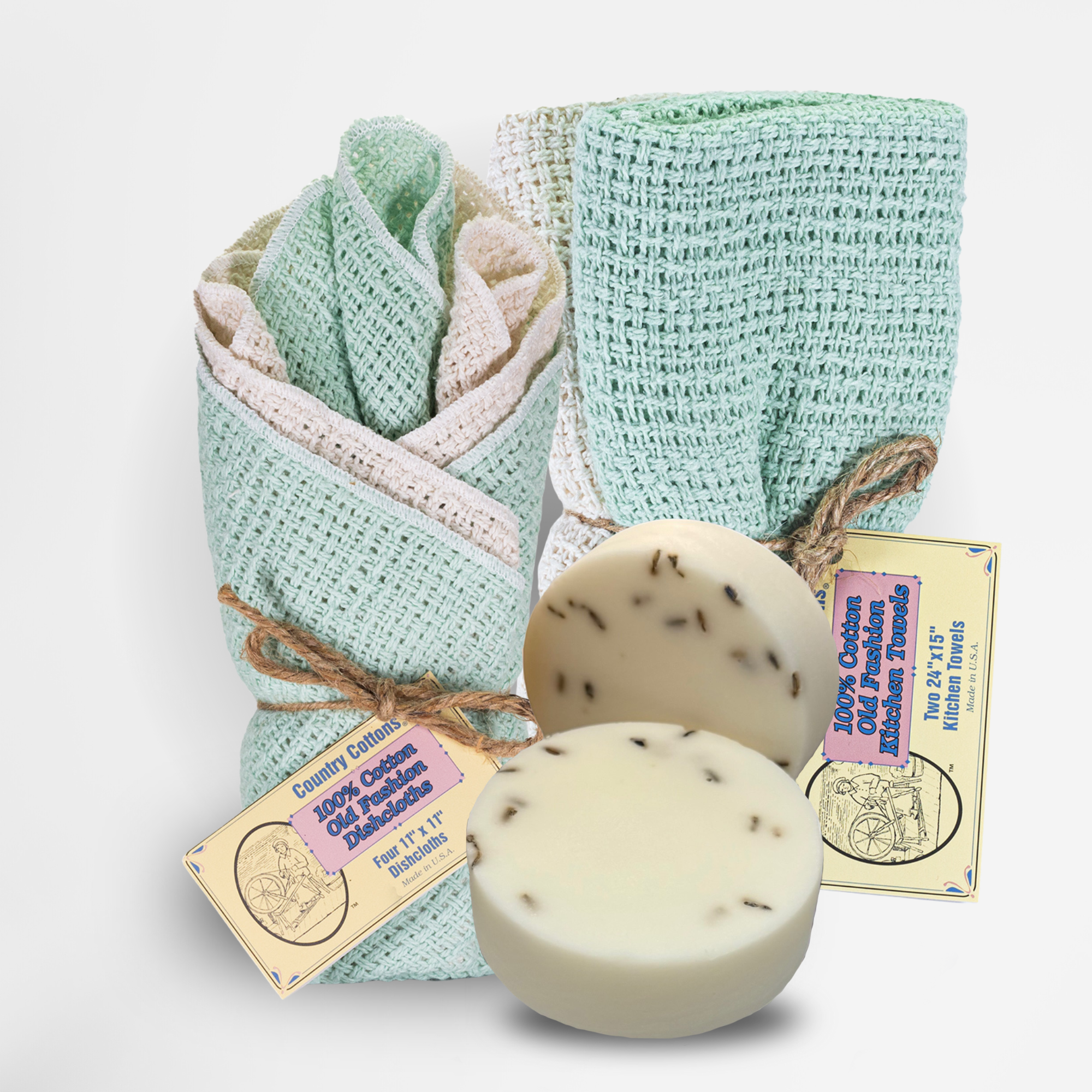 Starter Kit 100% Cotton Dishcloth 11" X 11" (4), Kitchen Towel 24" X home decor with nature-inspired artwork - product view 13