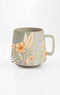 Mom's Meadow ceramic mug with nature-inspired artwork