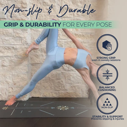 Eco Balance yoga mat with nature-inspired artwork - product view 3