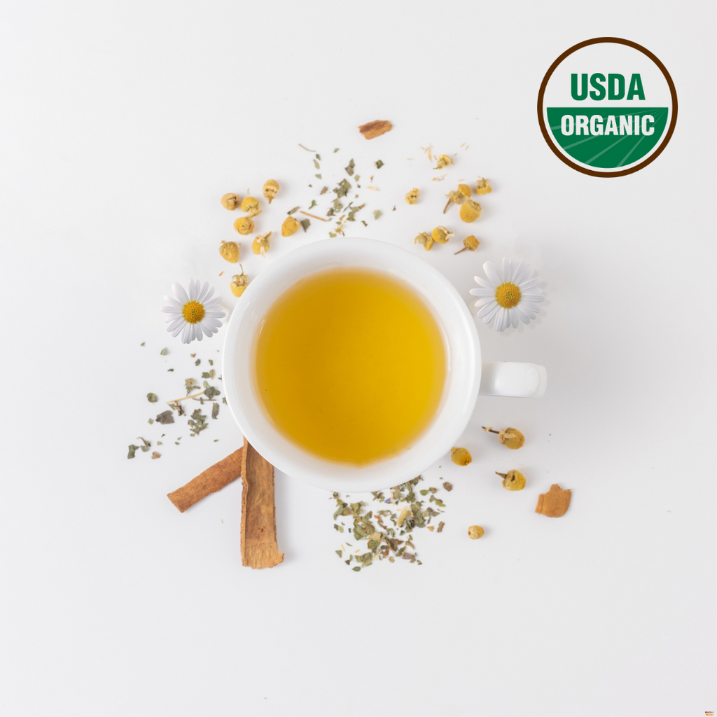 Calm tea & infusions with nature-inspired artwork