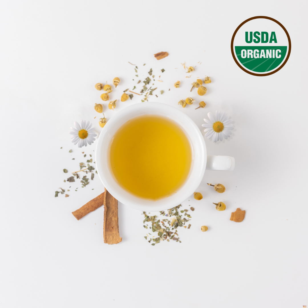 Calm tea & infusions with nature-inspired artwork