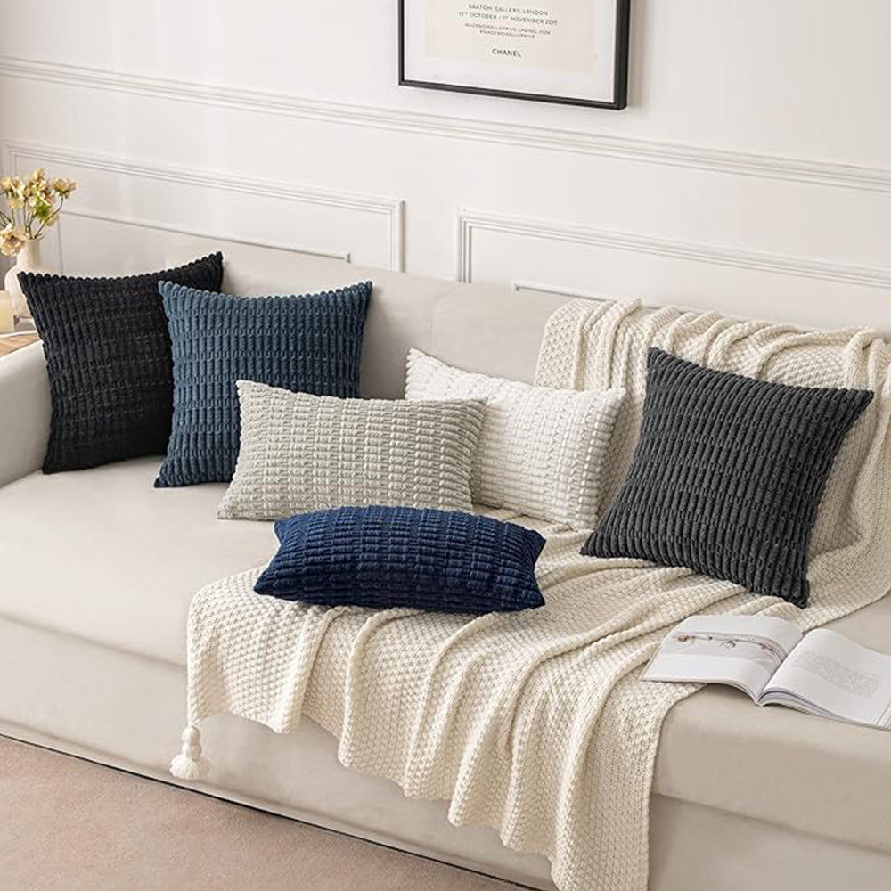 18"x18" Tufted Dot Corduroy Throw Pillow 16 Colors Soft 3d Dotted pillow cover with nature-inspired artwork - product view 8