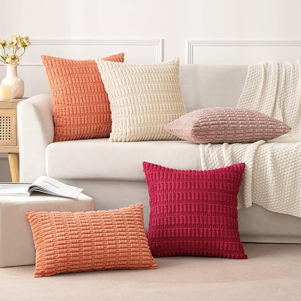 18"x18" Tufted Dot Corduroy Throw Pillow 16 Colors Soft 3d Dotted pillow cover with nature-inspired artwork - product view 5