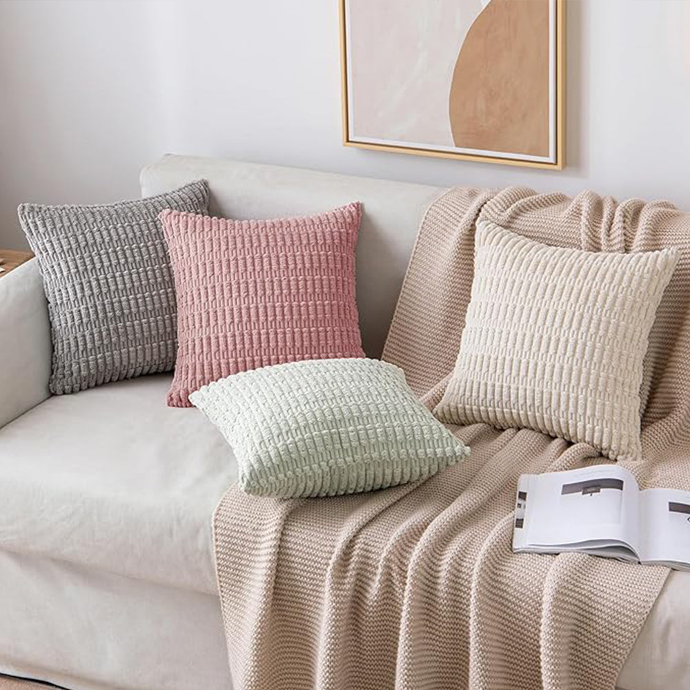 18"x18" Tufted Dot Corduroy Throw Pillow 16 Colors Soft 3d Dotted pillow cover with nature-inspired artwork