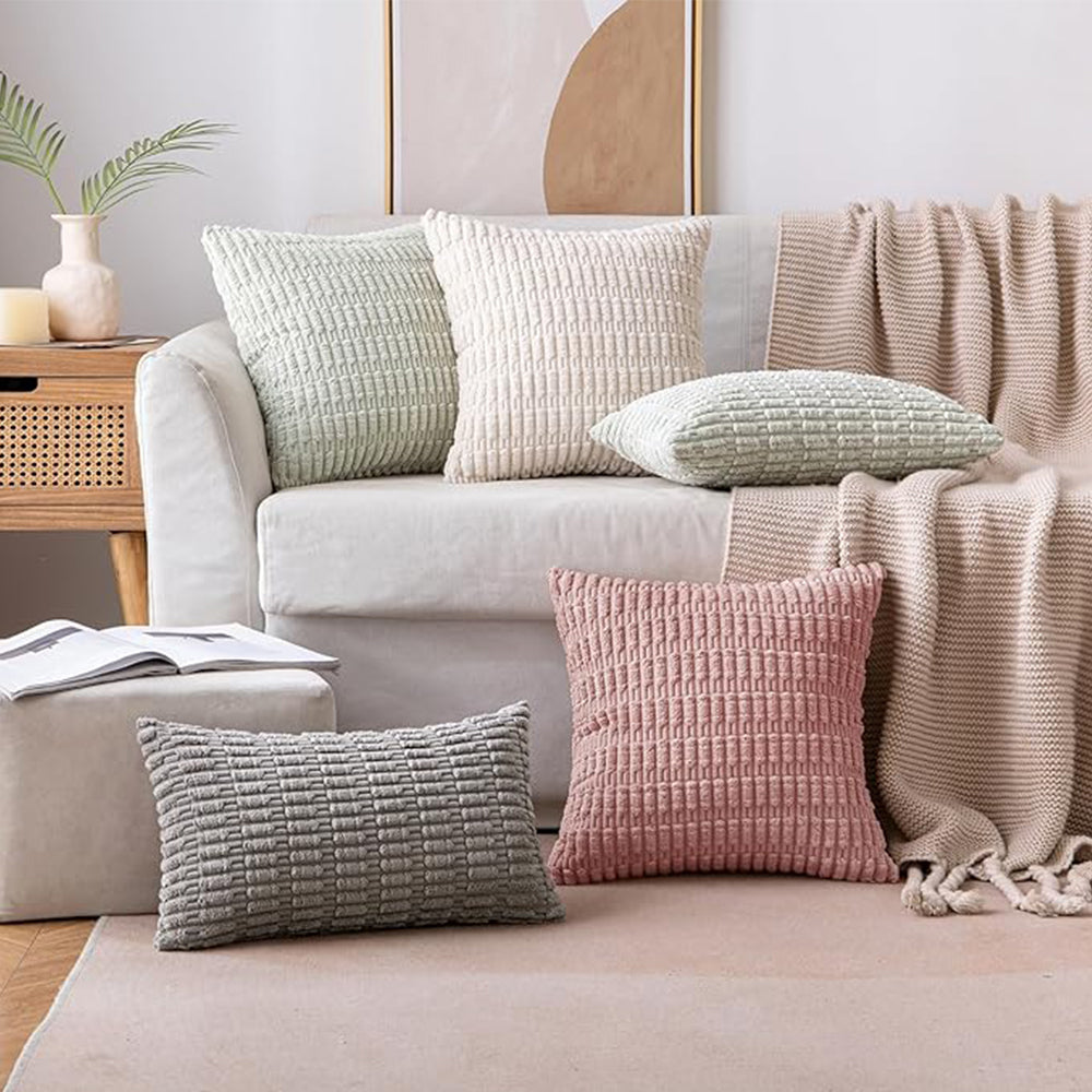 18"x18" Tufted Dot Corduroy Throw Pillow 16 Colors Soft 3d Dotted pillow cover with nature-inspired artwork - product view 6