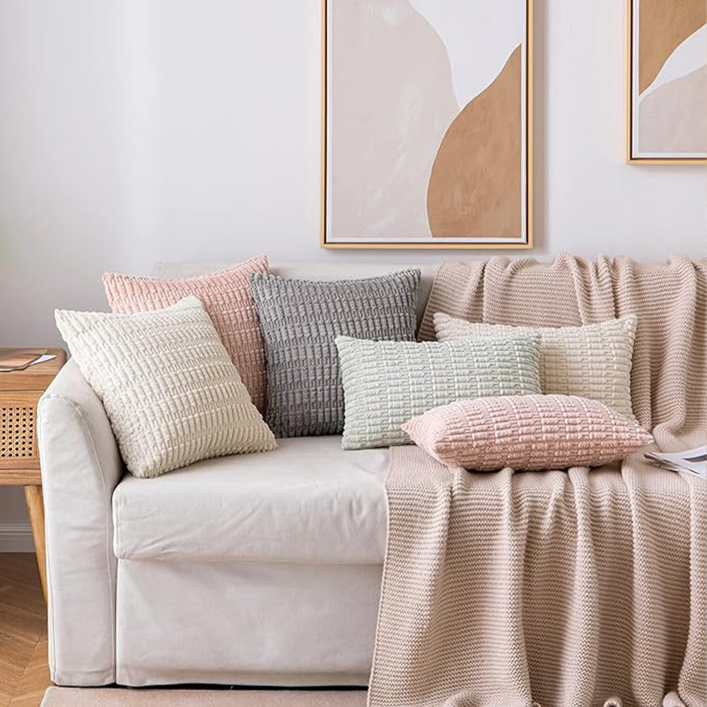 18"x18" Tufted Dot Corduroy Throw Pillow 16 Colors Soft 3d Dotted pillow cover with nature-inspired artwork - product view 9