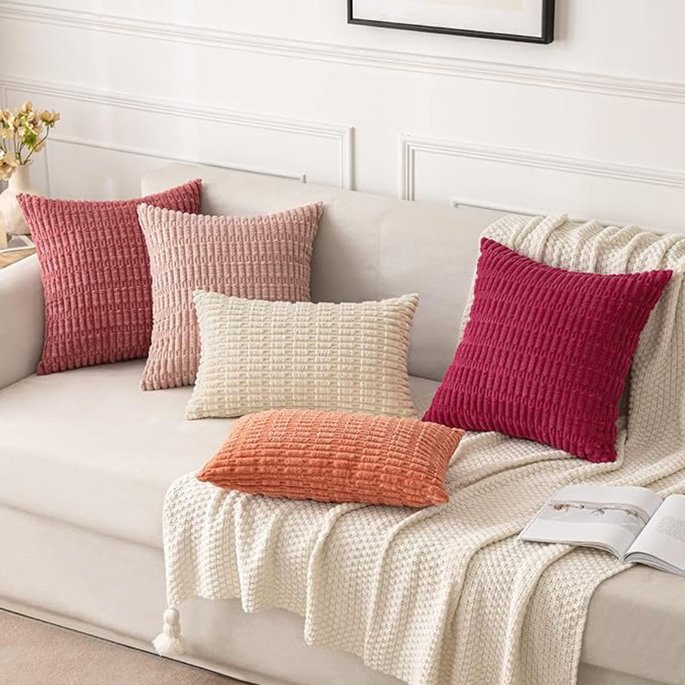 18"x18" Tufted Dot Corduroy Throw Pillow 16 Colors Soft 3d Dotted pillow cover with nature-inspired artwork - product view 7