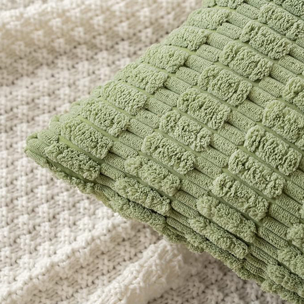 18"x18" Tufted Dot Corduroy Throw Pillow 16 Colors Soft 3d Dotted pillow cover with nature-inspired artwork - product view 4