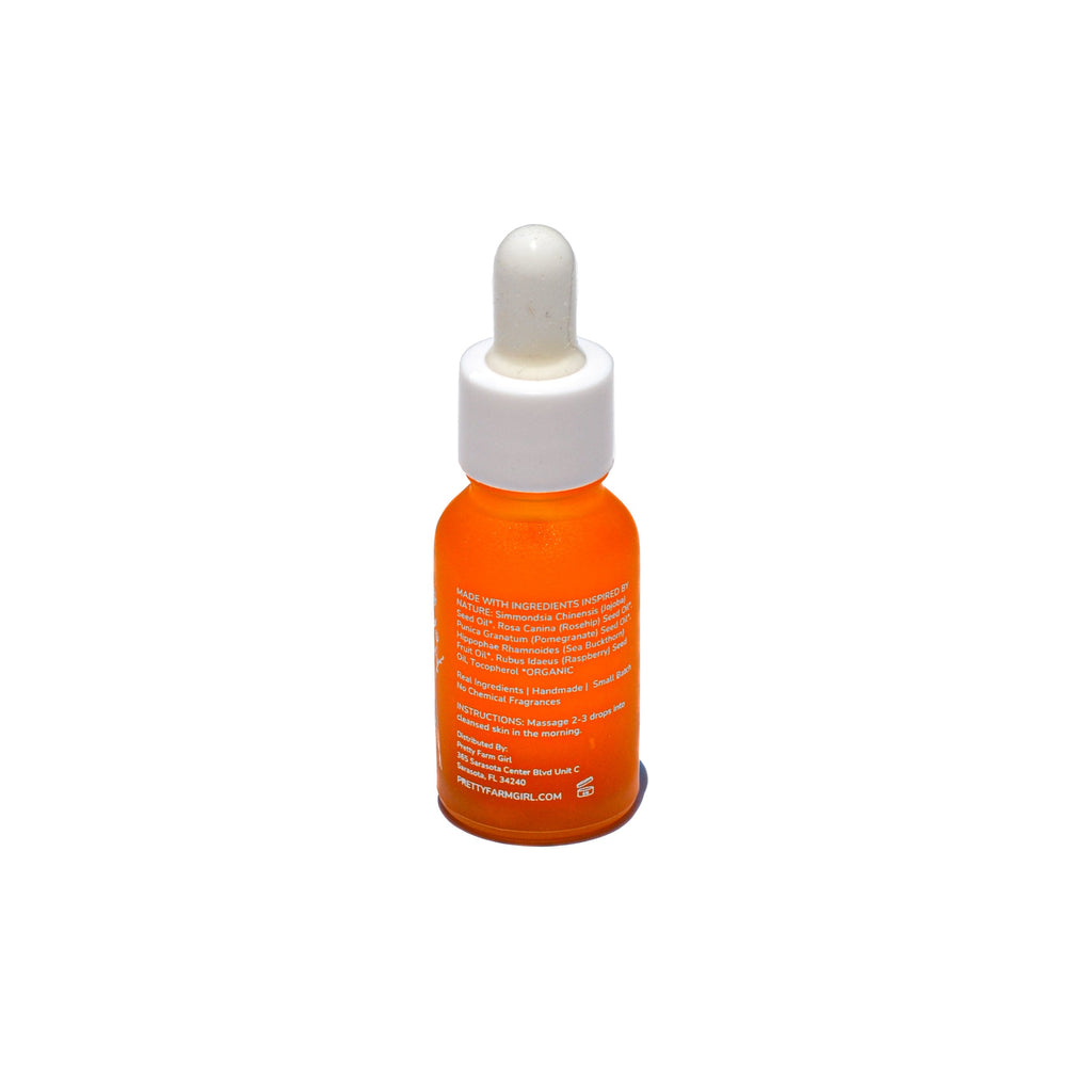 Pomegranate Glow Natural Skin Protecting Serum face serum with nature-inspired artwork - product view 5