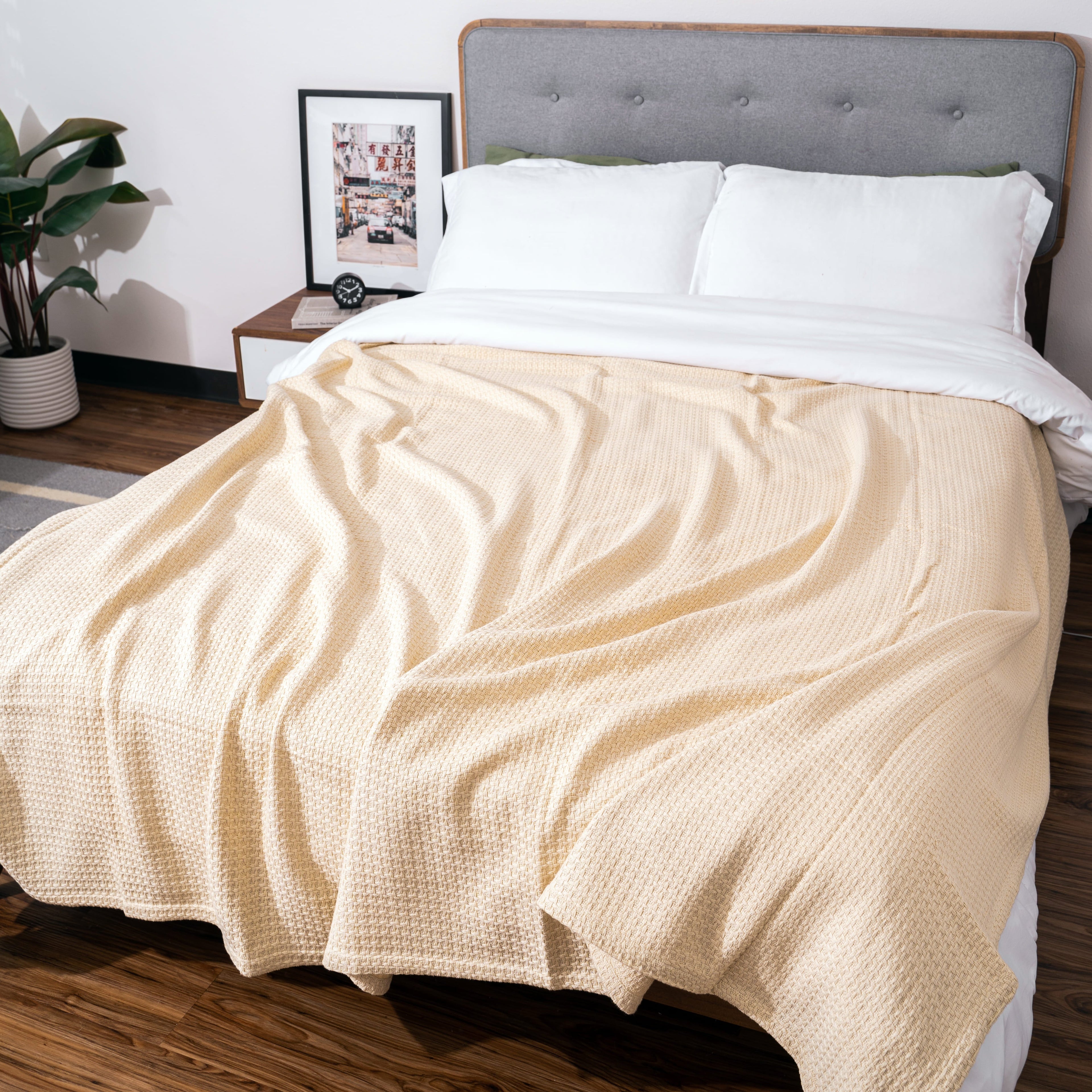 Basket Weave Blanket home decor with nature-inspired artwork - product view 4