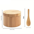 Decorbites™ Bamboo Seasoning Box with Spoon uncategorized / needs cleanup with nature-inspired artwork - product view 7