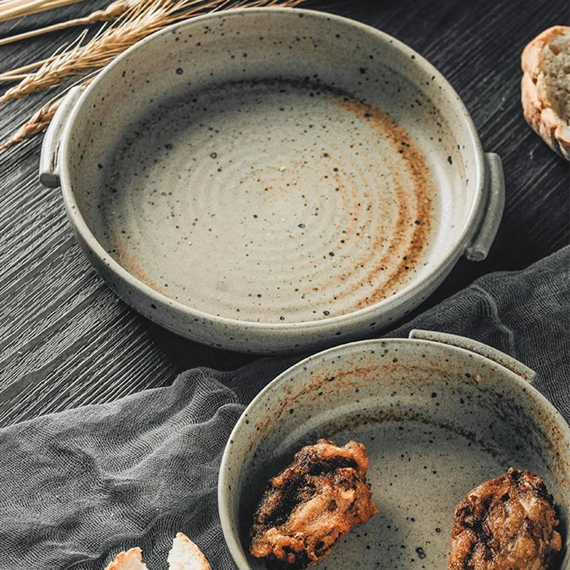 Decorbites™ Handmade Plate with Handle uncategorized / needs cleanup with nature-inspired artwork - product view 4