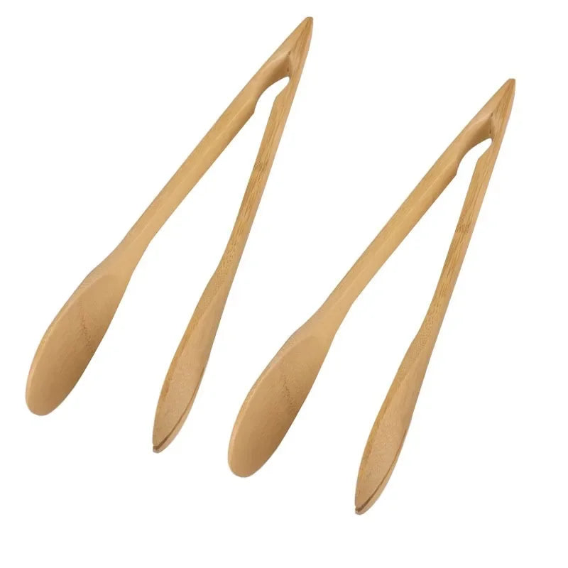 Decorbites™ Bamboo Kitchen Food Tongs uncategorized / needs cleanup with nature-inspired artwork - product view 5