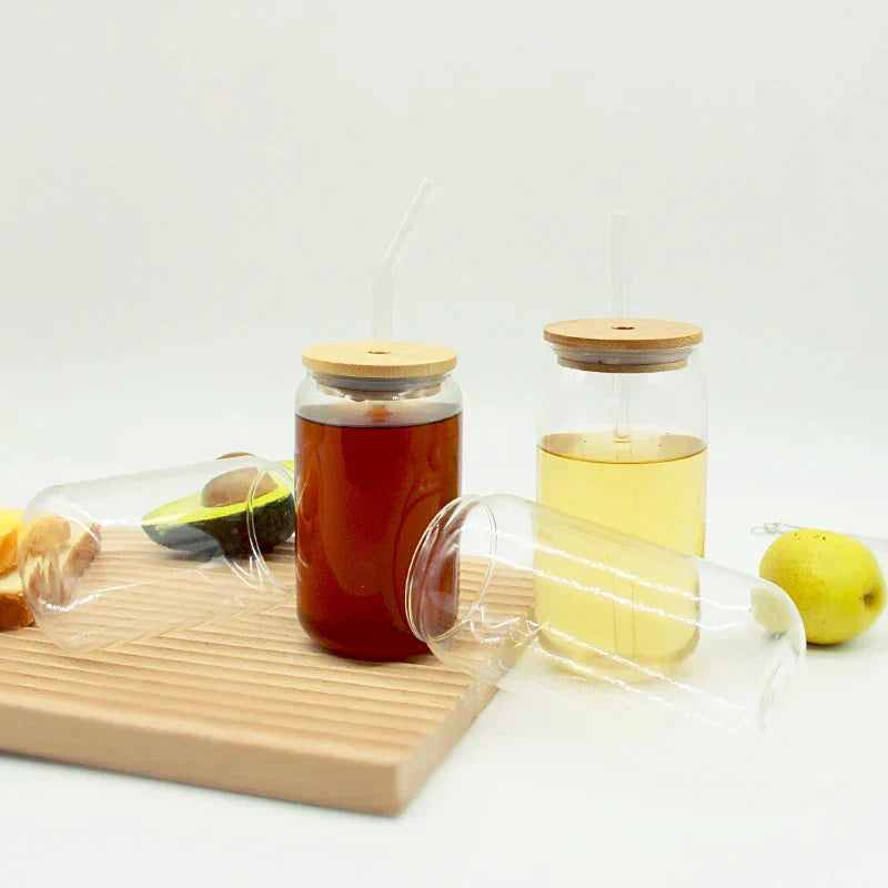Decorbites™ Cup Set with Bamboo Lid: Bubble Tea, Coffee, Wine, Milk ceramic mug with nature-inspired artwork - product view 2