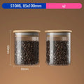 Decorbites™ Airtight Coffee Bean Storage Jar with Bamboo Lid For uncategorized / needs cleanup with nature-inspired artwork - product view 7