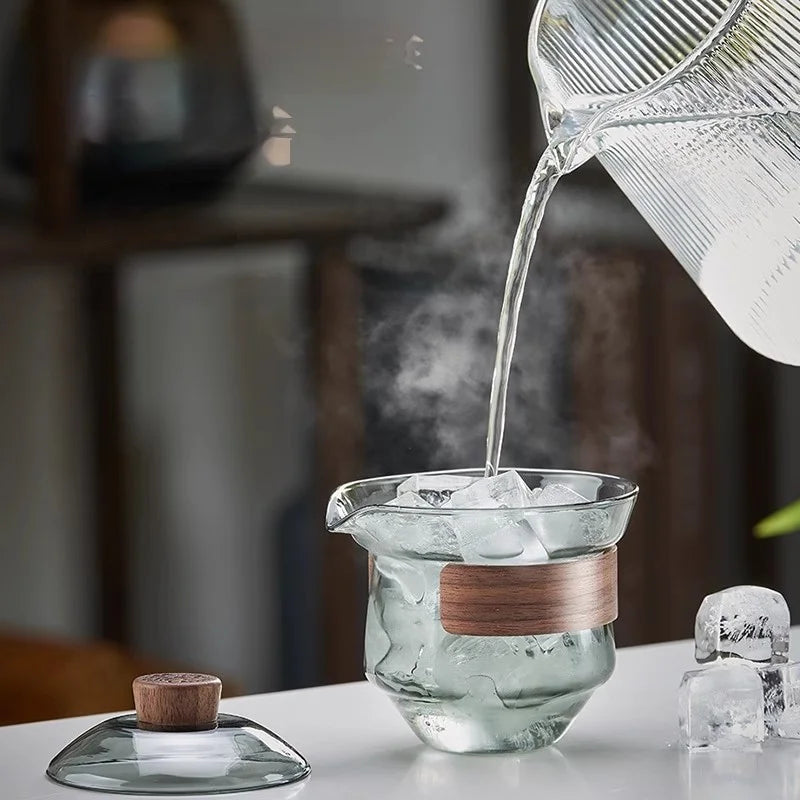 Decorbites™ Teapot Set: Chinese Kung Fu Tea Bamboo Tray & Quick Drain uncategorized / needs cleanup with nature-inspired artwork - product view 6