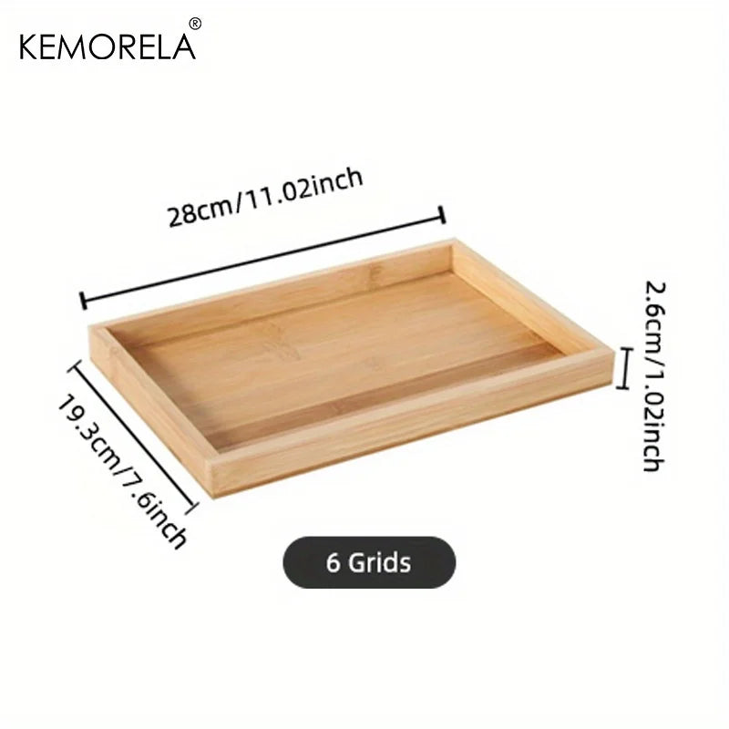 Decorbites™ Bamboo Wooden Rectangular Tea Tray uncategorized / needs cleanup with nature-inspired artwork - product view 8
