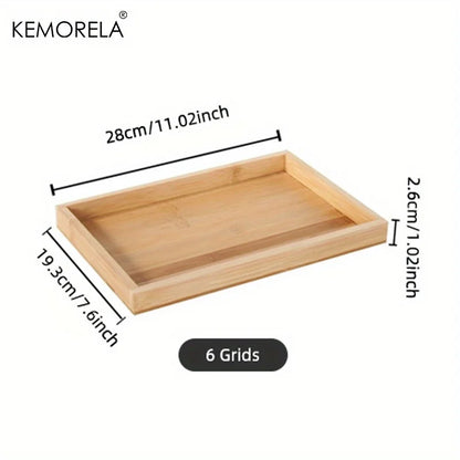Decorbites™ Bamboo Wooden Rectangular Tea Tray uncategorized / needs cleanup with nature-inspired artwork - product view 8