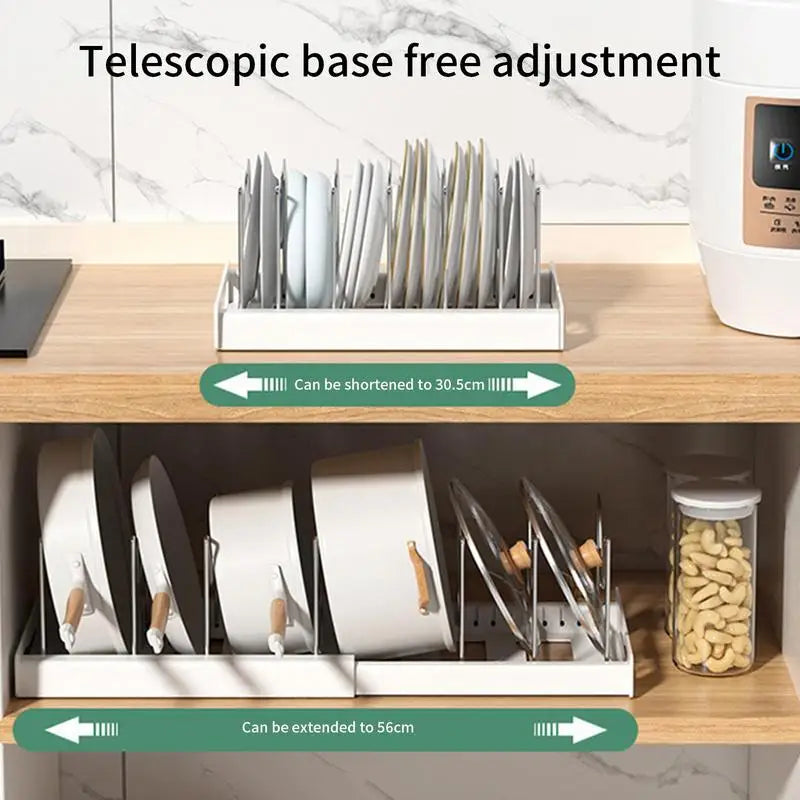 Decorbites™ Kitchen Organizer: Expandable Storage Rack for Cabinets uncategorized / needs cleanup with nature-inspired artwork - product view 4