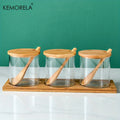 Decorbites™ Spice Jar Set with Bamboo Lid uncategorized / needs cleanup with nature-inspired artwork - product view 7
