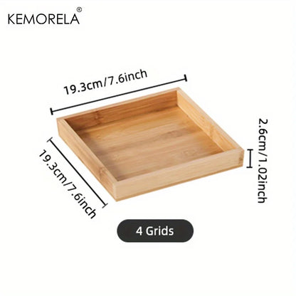 Decorbites™ Bamboo Wooden Rectangular Tea Tray uncategorized / needs cleanup with nature-inspired artwork - product view 9