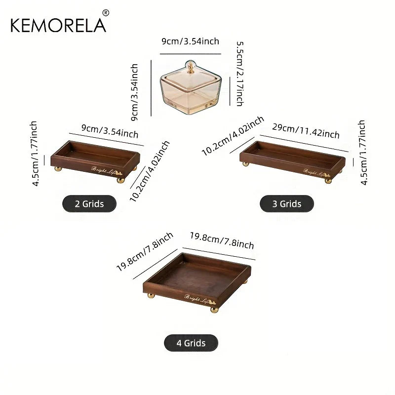 Decorbites™ Light Luxury Fruit Plate with Bamboo Wood Compartment uncategorized / needs cleanup with nature-inspired artwork - product view 6