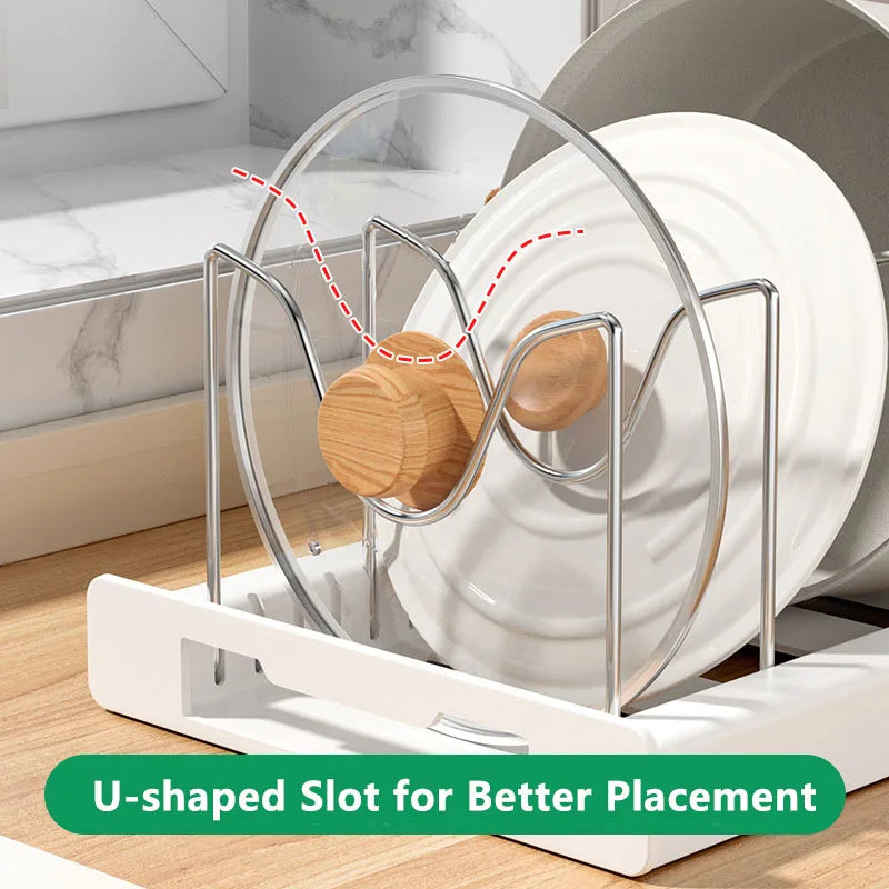 Decorbites™ Kitchen Organizer: Expandable Storage Rack for Cabinets uncategorized / needs cleanup with nature-inspired artwork - product view 3