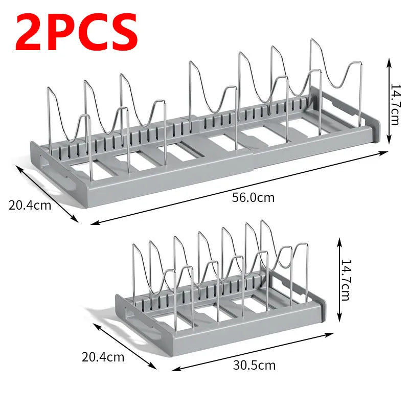 Decorbites™ Kitchen Organizer: Expandable Storage Rack for Cabinets uncategorized / needs cleanup with nature-inspired artwork - product view 7