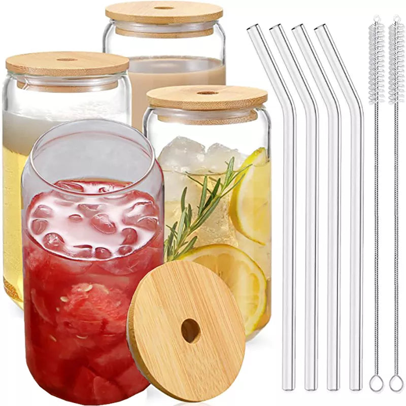 Decorbites™ Cup Set with Bamboo Lid: Bubble Tea, Coffee, Wine, Milk ceramic mug with nature-inspired artwork
