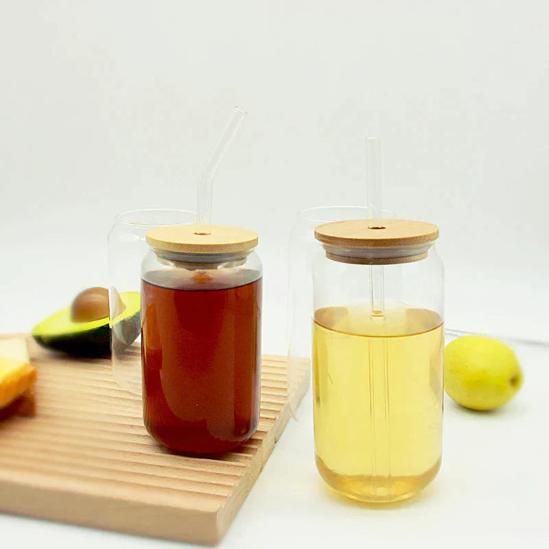 Decorbites™ Cup Set with Bamboo Lid: Bubble Tea, Coffee, Wine, Milk ceramic mug with nature-inspired artwork - product view 3