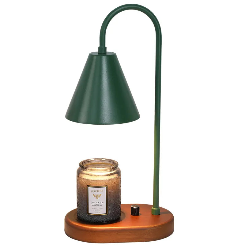 Electric Candle Warmer Lamp | Wood & Metal Base
