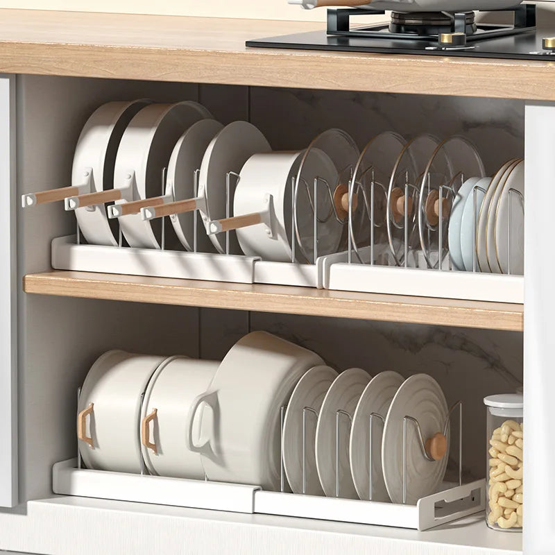 Decorbites™ Kitchen Organizer: Expandable Storage Rack for Cabinets uncategorized / needs cleanup with nature-inspired artwork