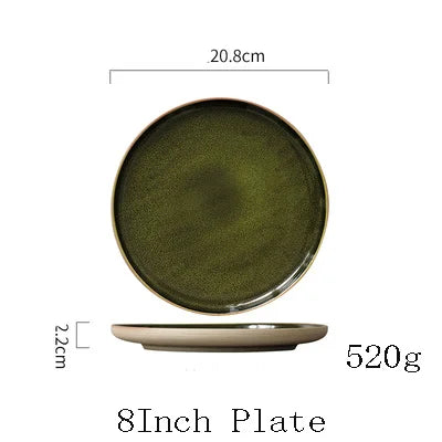 Decorbites™ Green Dinner Plate uncategorized / needs cleanup with nature-inspired artwork - product view 6