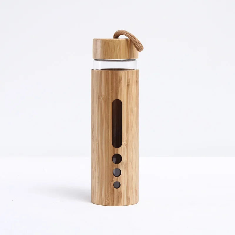 Decorbites™ Bamboo Shell Water Bottle Gym Drinkware Sports Drinking uncategorized / needs cleanup with nature-inspired artwork - product view 6