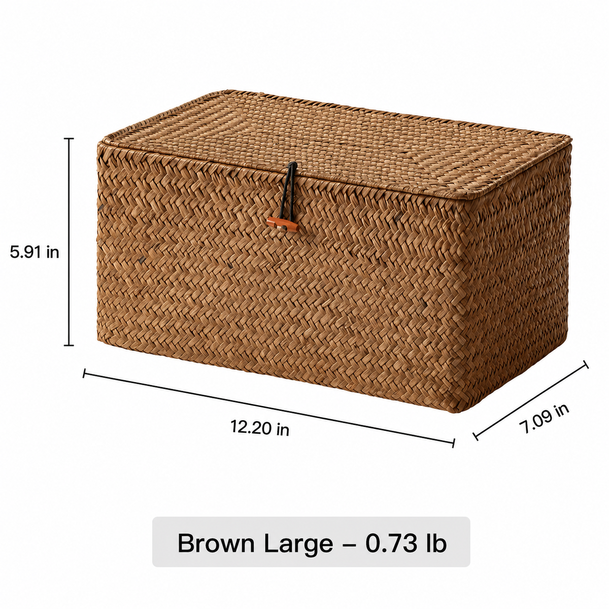 Woven Lidded Seagrass Storage Box