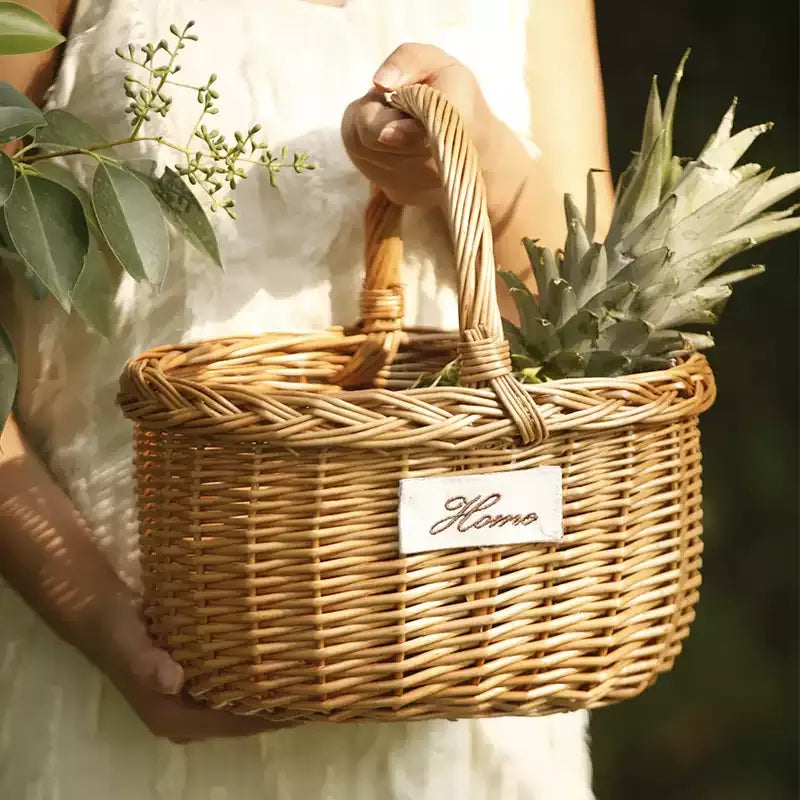 Orchard Willow Wicker Market Basket