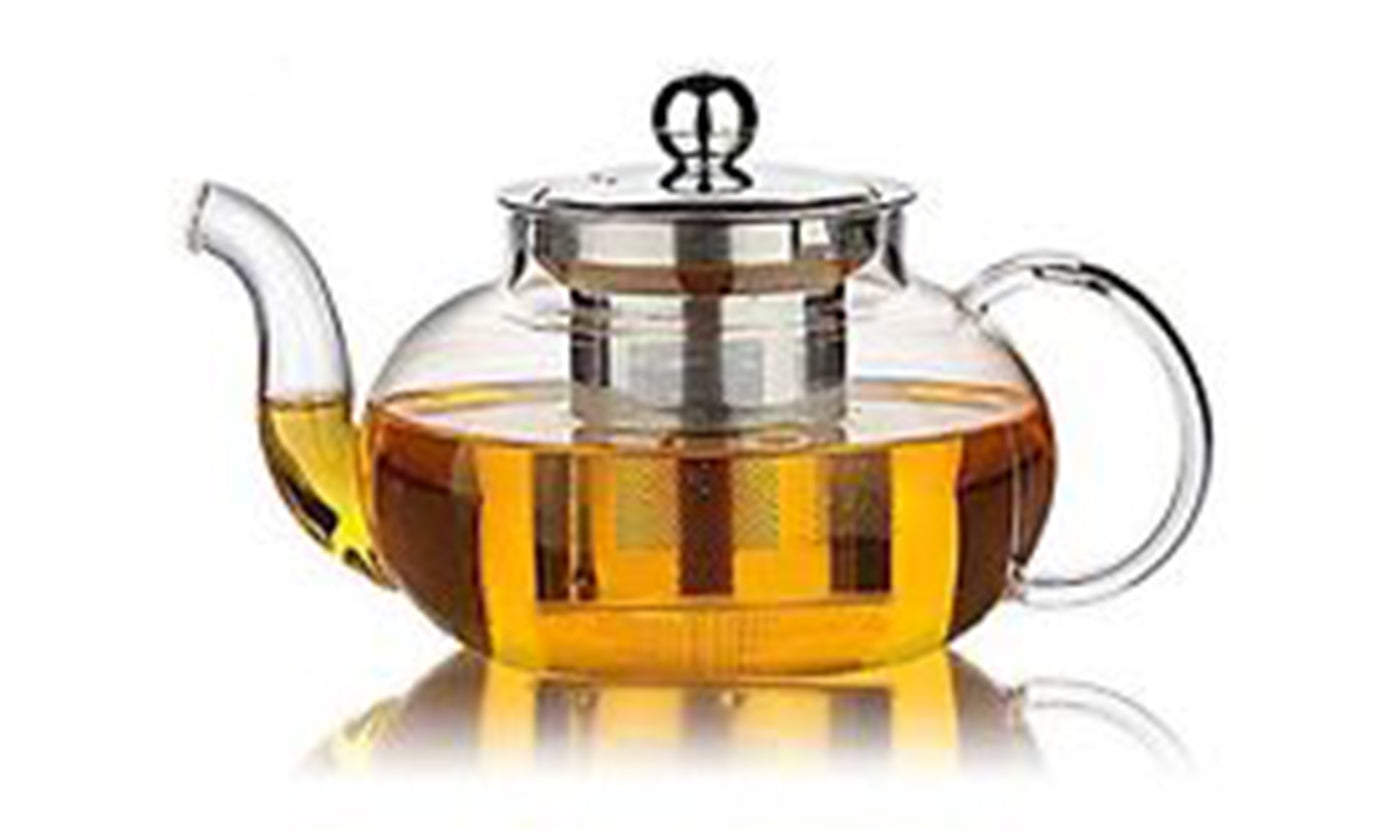 1000ml Tea Pot with Stainless Steel Infuser teapot with nature-inspired artwork - product view 2