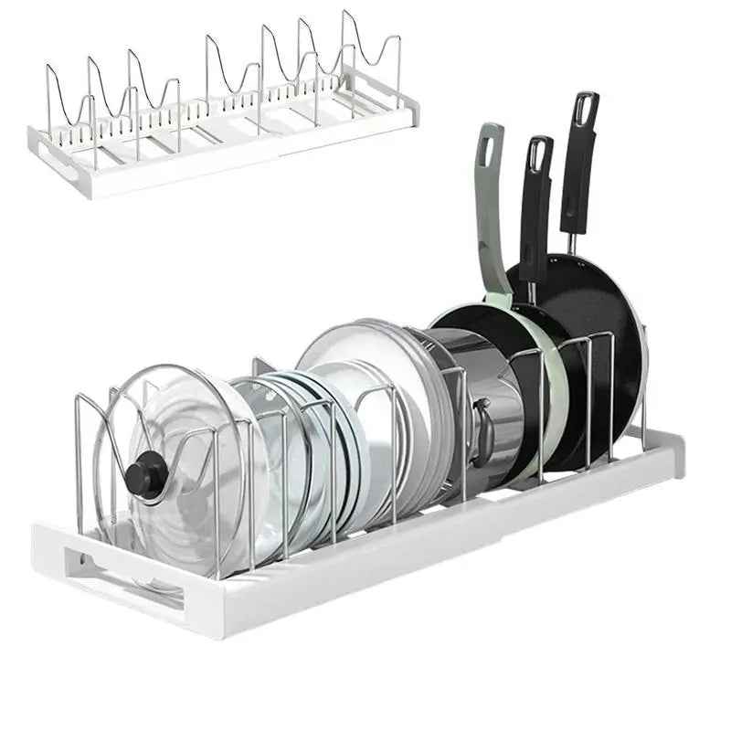 Decorbites™ Kitchen Organizer: Expandable Storage Rack for Cabinets uncategorized / needs cleanup with nature-inspired artwork - product view 5