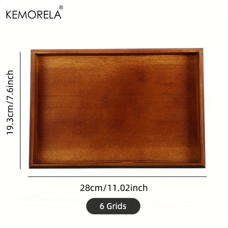 Decorbites™ Bamboo Wooden Rectangular Tea Tray uncategorized / needs cleanup with nature-inspired artwork - product view 11