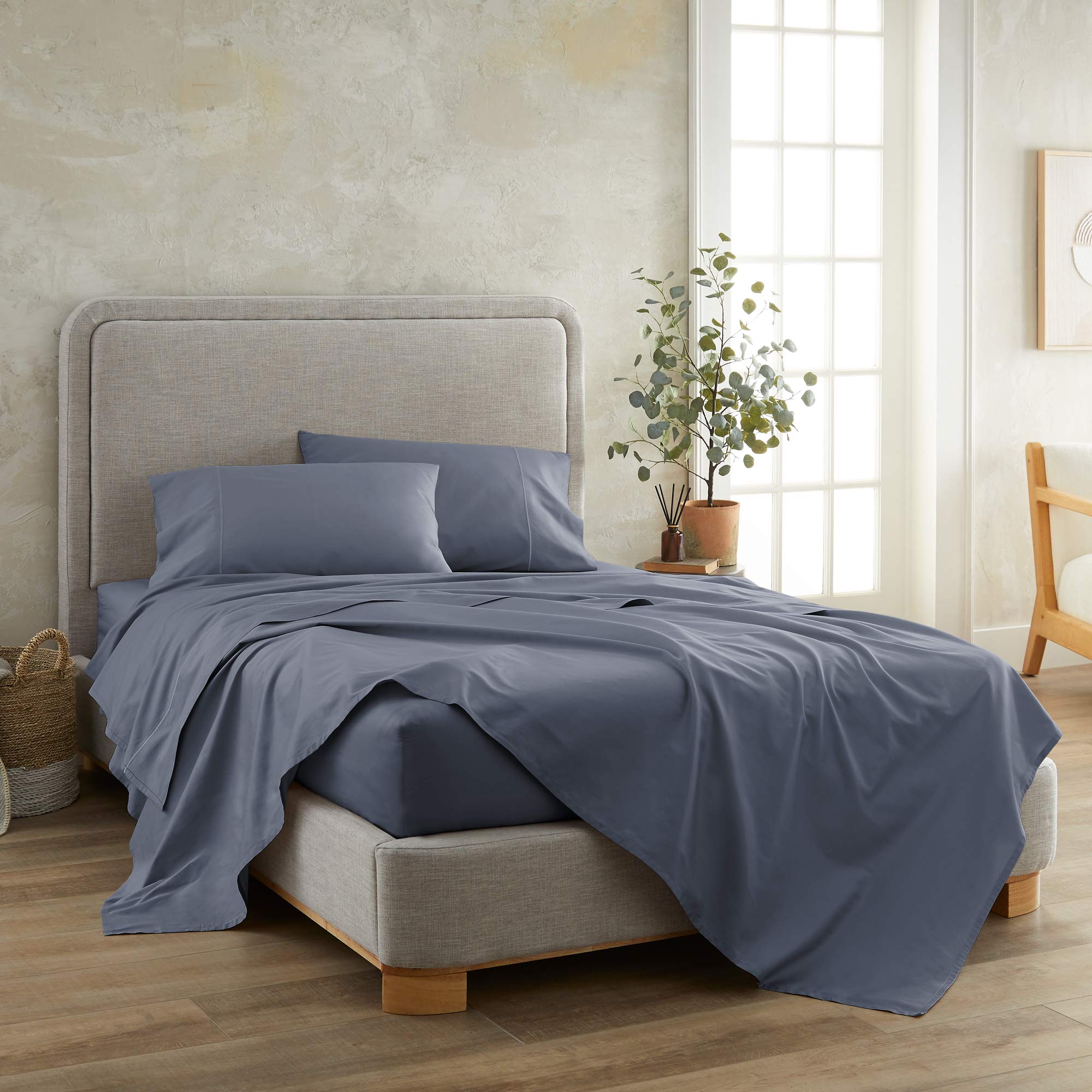 300 Tc Sateen Flat Sheets flat sheet with nature-inspired artwork - product view 4