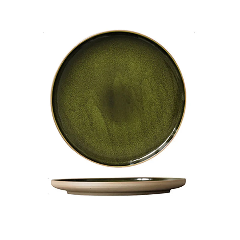 Decorbites™ Green Dinner Plate uncategorized / needs cleanup with nature-inspired artwork - product view 5