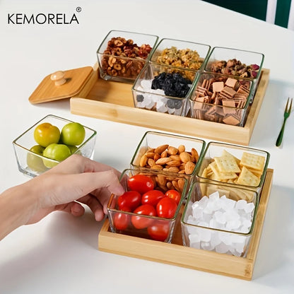 Decorbites™ Bamboo Wooden Rectangular Tea Tray uncategorized / needs cleanup with nature-inspired artwork - product view 3