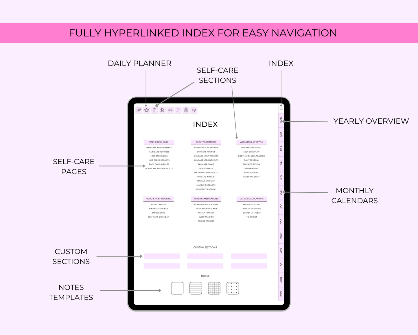 Self-Care Digital Planner