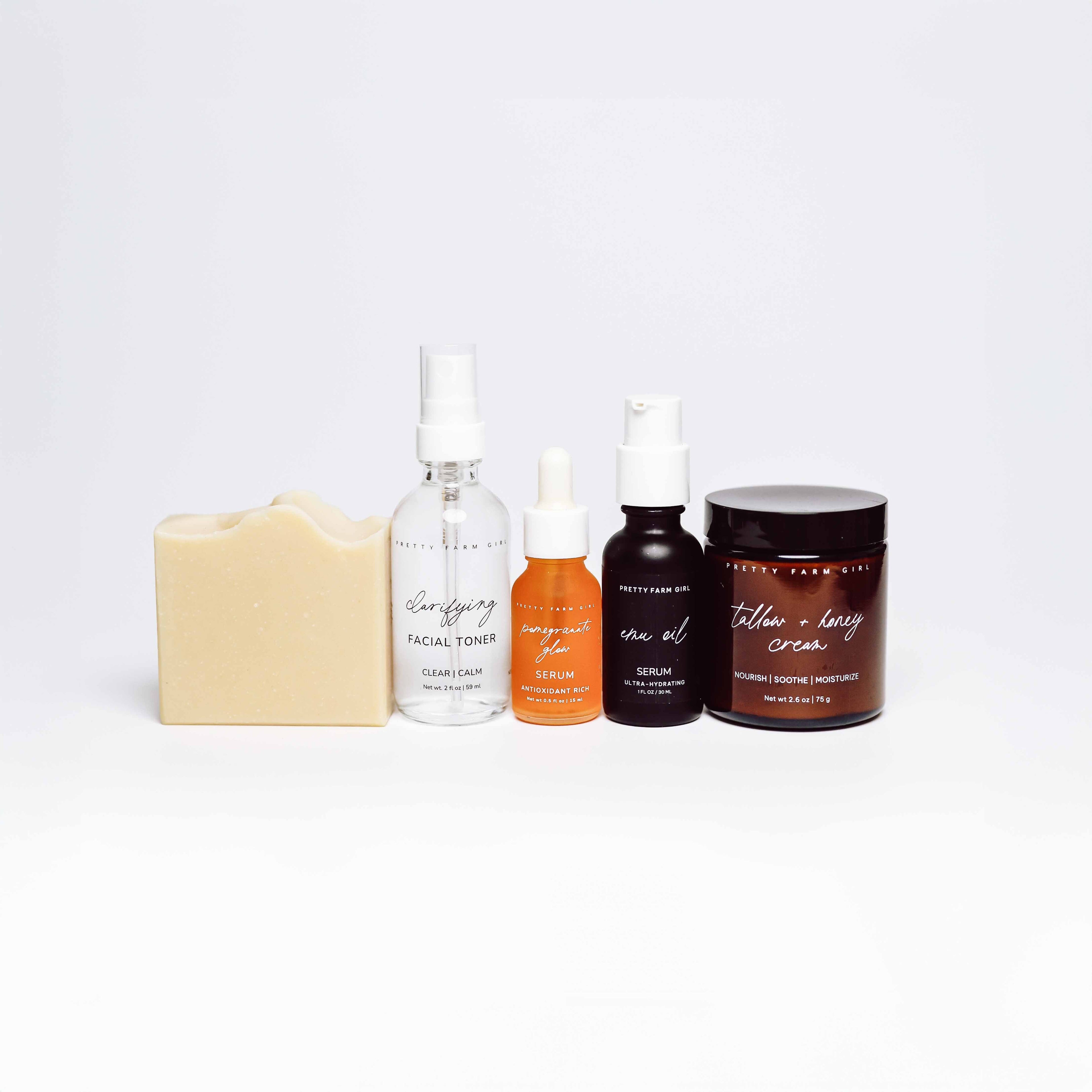 Sensitive Skin Fragrance Free Skincare Routine Essentials Kit uncategorized / needs cleanup with nature-inspired artwork